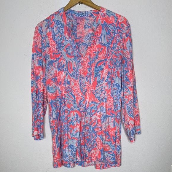 Lilly Pulitzer Sarasota Tunic is Summer Siren size Large - Picture 2 of 6